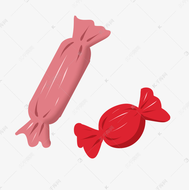 手绘糖果糖块插画